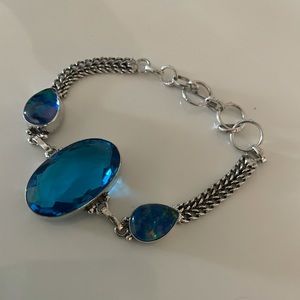 Swiss blue topaz bracelet